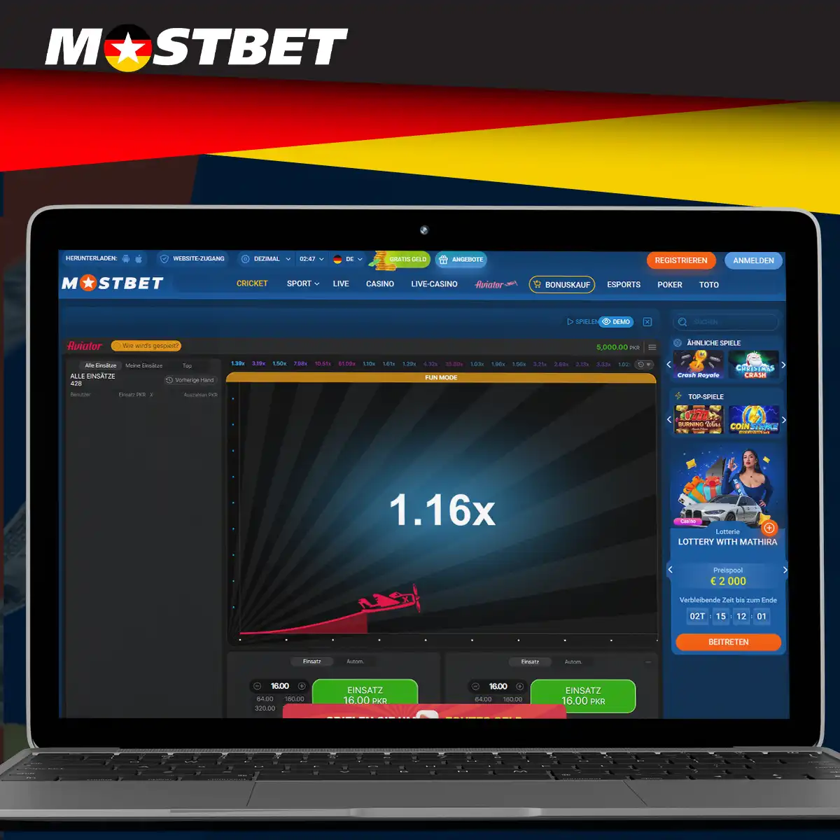 Aviator Spielbericht auf der Mostbet Plattform